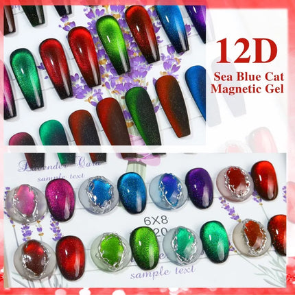 Semi Permanent Lacquer Hybrid Varnish Galaxy Crystal Cat Eye Gel Manicure DIY with Glitter Effect
