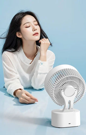Portable Rechargeable Wall Hanging Fan, Foldable Shaking Head Fan with Remote Control and Night Light, Household Air Cooler