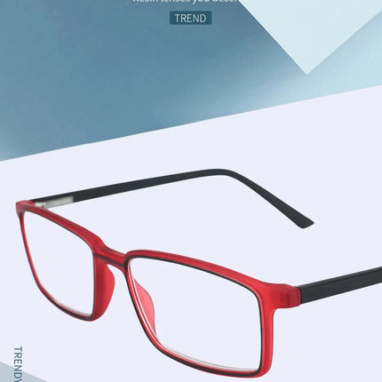 ZENOTTIC Fashion Rectangle Prescription Glasses Men Myopia Eyewear Fashion Women Hyperopia/Progressive Optical Eyeglasses
