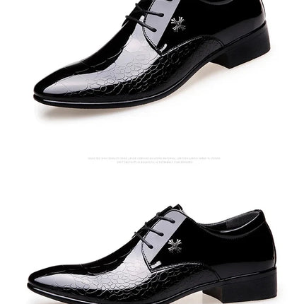 Men's Leather Shoes Black Soft Leather Soft Sole Spring And Autumn Best Man Men's Business Formal Wear Plus Size 38-48