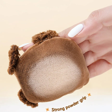 GECOMO Soft Plush Powder Puff for Loose Powder Setting Skin-Friendly Comfortable Flocking Makeup puff