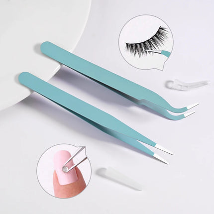 14.6cm Long Multi-function Double Sided Tweezers Silicone Pressing Head Nail Tweezers Sticker Rhinestones Picker Manicure Tools