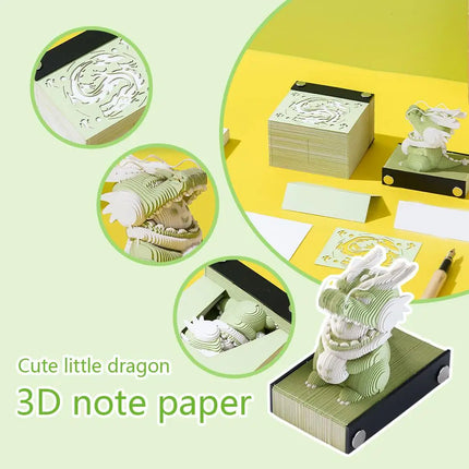 3D Notepad Cute Bunny 3D Memo Pad Animal Sticky Note Art Notes Block Office Accessories Birthday Gifts For Kids Friends
