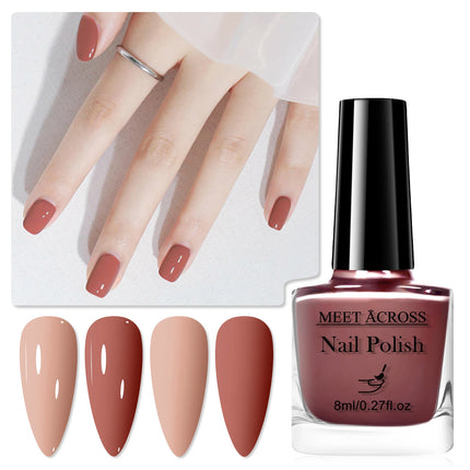 2pcs 8ml Water-Based Nail Polish Set Long Lasting Quick Drying No Need of Lamp to Cure Nail Supplies Vernis for Nails Manicure