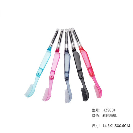 1 Pc Dual Purpose Double Head Stainless Comb Eyelash Eyebrow Comb Makeup Mascara Brushes Eyelashes Wands for Make Up Tools