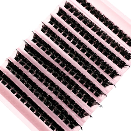 New 160D 10 Rows Individual Lashes Extension Natural Faux Mink Eyelashes Individual Cluster Eyelashes Extension Makeup Cilia
