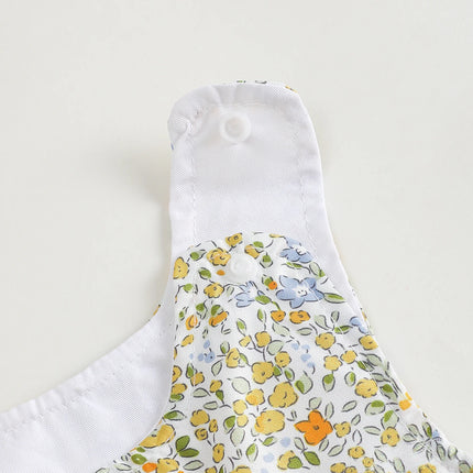 Cute Duck Embroidered Pattern Baby Girl Romper Sleeveless Jumpsuit Infant Clothing Comfortable Soft Fabric Baby Clothes