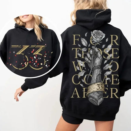 Game Tribute Apparel Hoodie Expedition 33 for Those Who Come After Quote Gamer Hoodie Gustave Clair Obscur Fan Sweatshirt Unisex
