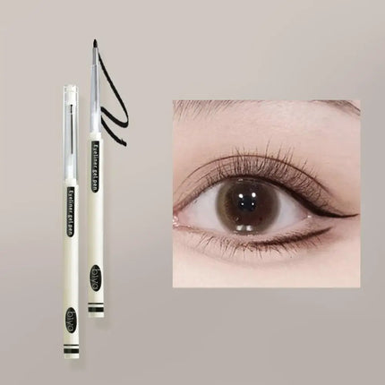 Waterproof Grey Brown Eyeliner Gel Pencil Ultra-fine Matte Smooth Eyeliner Pen Smudge Proof High Pigmented Eyeliner Pencil
