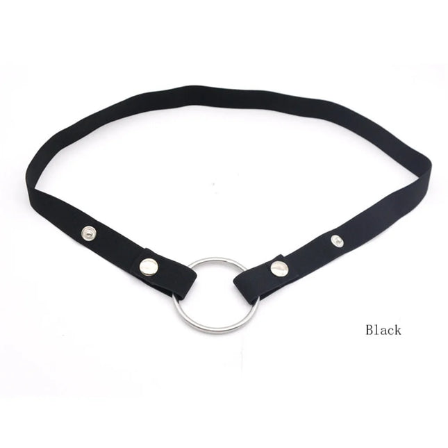 Male Penis Ring Chastity Cage Anti-off Device Elastic Band Auxiliary Belt Adjustable Underwear Rope Scrotum Ring Sissy Sex Toys