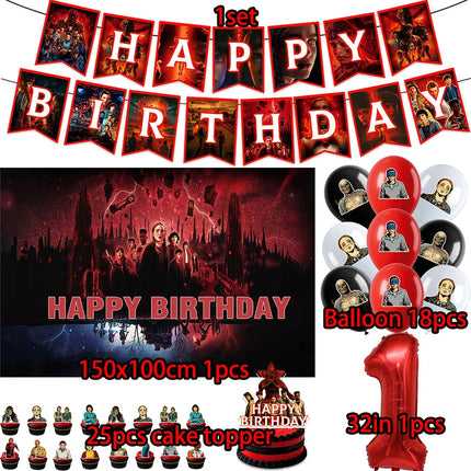 HOT Birthday Party Decorations Balloon Sets Disposable Party Plates Tablecloths Kids Birthday Gifts Baby Showers