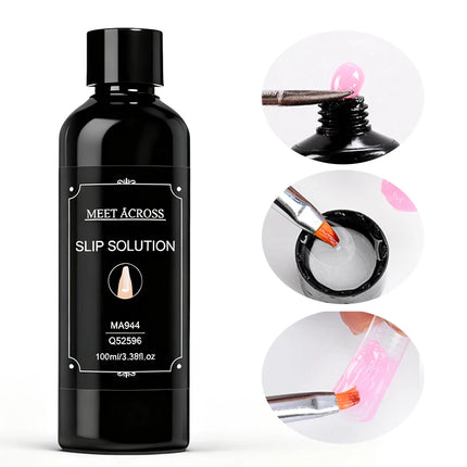 100ml Nail Liquid Slip Solution for Nails Flawless Nail Acrylic Extensions UV Gel Nail Polish Nail Art Manicure Design Tools