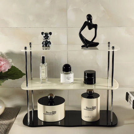 2-3Layers Acrylic Desktop Storage Rack Water Cup Perfume Bathroom Table Top Cosmetics Storage Jewelry Display Frame Organizer