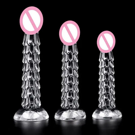 【AN】23cm Dragon Dildo Suction Cup Anal Plug Whip Buttplug Anus Dilator Female Vaginal Masturbator Butt Plug Sex Toys For Women M