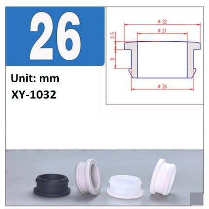 Black Silicone Rubber Snap-on Grommet Hole Plugs End Caps Bung Wire Cable Protect Bush 4.5mm-30mm