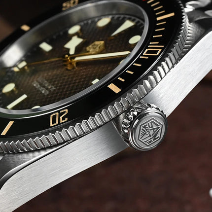 San Martin 3D Waffle Dial New 40mm Dive Watch NH35 Men's Watches Automatic Mechanical Sapphire Waterproof 200m Luminous SN0128