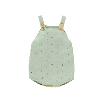 Baby Bodysuits Knitted Toddler Child Sling Clothes 0-18M Overalls Fashion Solid Cool Newborn Infant Boy Girl Jumpsuit Sleeveless