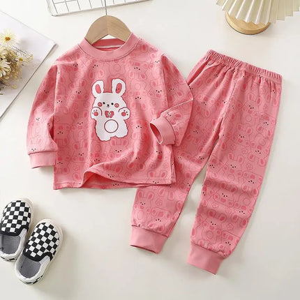 Kids Set Boy Pajamas Cotton Baby Cotton Clothing Children Autumn Clothes Pants Sets Home Clothes For Baby Infant Newborn Outfits