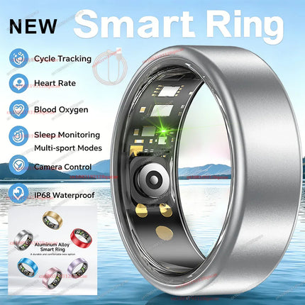 Colorful Smart Ring Women Men Blood Pressure Heart Rate Monitoring IP68 Waterproof 100+Sport Mode Super Light Smartring 2026 New