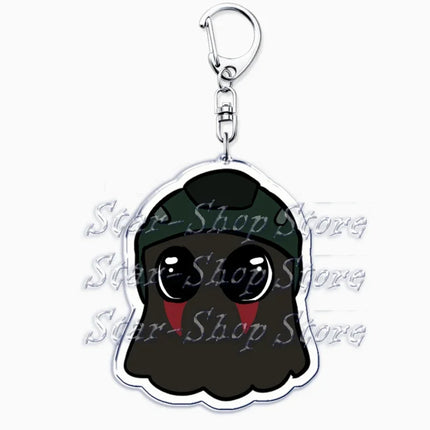 Hot Military Game Ghost Chibis Keychains for Accessories Cod Soldier Soap Simon Riley Keyring Jewelry Fans Friends Gaming Gifts