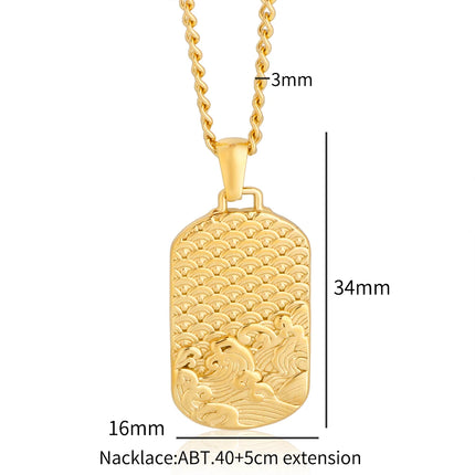 Square Pendants Delicate Stainless Steel Chain Pendant Necklace For Women Necklace