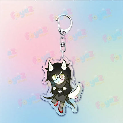 Cartoon Homestuck Keychain Accessories Bag Charms Dave Strider John Egbert Karkat Gamer Keyrings Jewelry Fans Freinds Gift