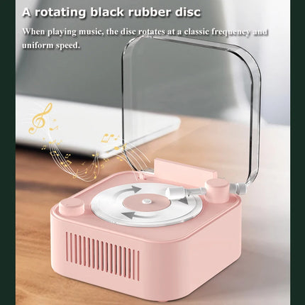 Retro Bluetooth Speaker Portable Vintage CD Player Design Bluetooth Soundbar Hifi MP3 Music Player Support TF Card U Disk AUX