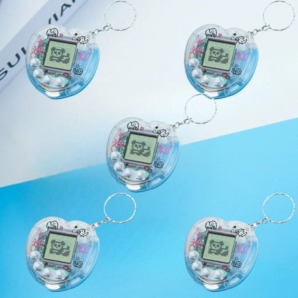 1/3/5PCS Transparent Electronic Pets Game Handheld Game Console Toy Virtual Cyber Digital Pet Pixel Funny Gift Play Toy