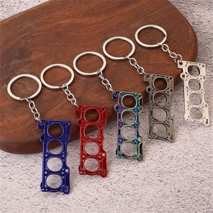 Creative Speed Gearbox Keychain Gear Head Pendant Keyring for Car Key Turbo Hub Brake Disc Charms Shock Absorber Keys Holder