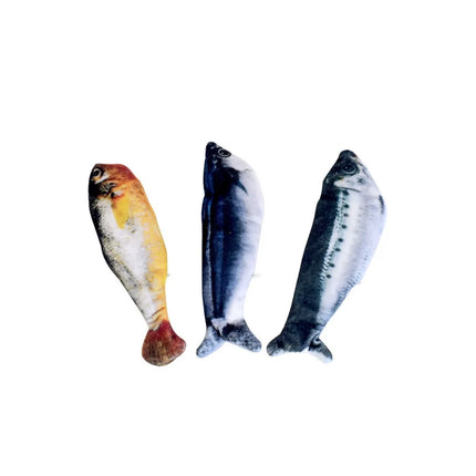 1/3Pcs Wagging Tail Electric Simulation Fish Cat Motion Sensor Tap-Activated Interactive Cat 3 Flapping Mode