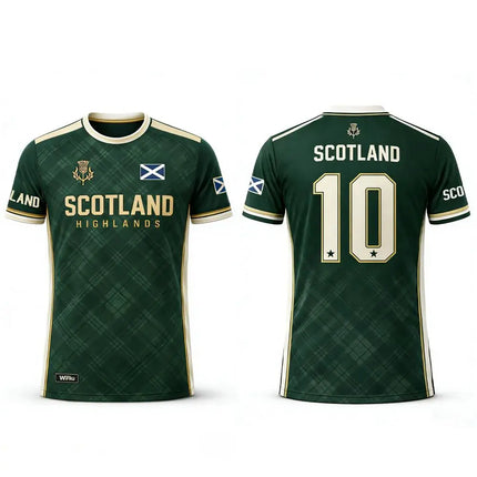 2026 Scotland Flag Print T-Shirt Summer Breathable Quick-Drying Sports Soccer Jersey Men's Everyday Training Apparel Fan Gift