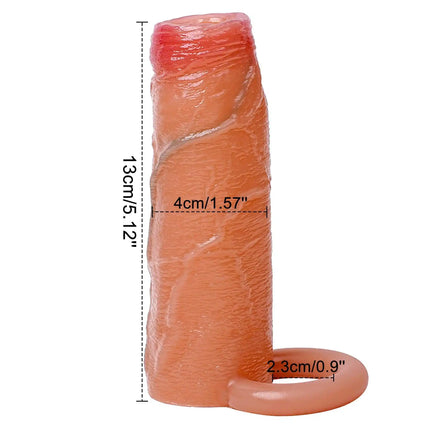 Realistic Penis Sleeve Extender Cock Sleeve Reusable Silicone Condom Dick Enlargement Delay Ejaculation Sex Toys for Men Sexual