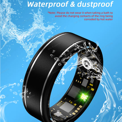 New Smart Ring 2026 Heart Rate Blood Pressure Sleep Monitoring Motion Tracking IP68 Waterproof Men Women Smart Ring Holiday Gift