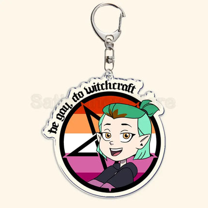 The Owl House Keychain Luz Noceda King Eda Hooty Acrylic Key Chain Pendant Key Ring Keychains for Bag Pendant Aaccessories Gift