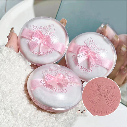 Wish Bow Cute Blusher Lasting Not Easy to Fly Powder Pink Blush Face Brighten Shading Rouge Rubor Korean Dupes Makeup Cosmetics