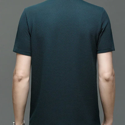 Brand Clothes Summer New Men's Short Sleeve T-shirt Ice Silk Cool and Breathable POLO Shirt Business Casual Sweat-absorbing Top