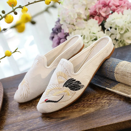 Chinese Style Summer Harajuku Slippers Women Shoes for Women Fashion Casual Vintage Embroidery Ethnic Style Streetwear