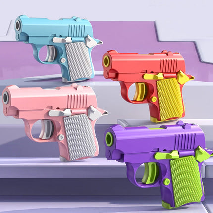 1PC 3D Mini Model Gun 1911 Pistols Hand Toy Pistols Toy Bullets No Fire Rubber Band Launcher Collection Gifts