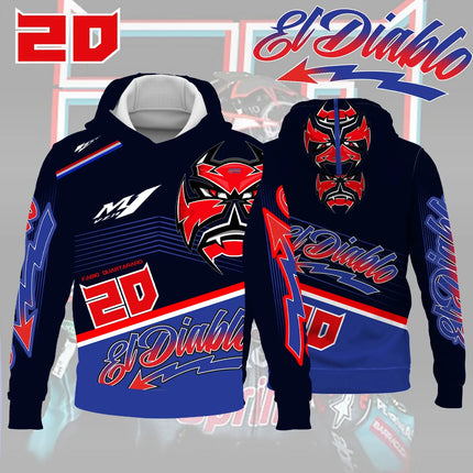 Fabio Quartararo 20 Driver Motorcycle Racing Team Men Zipper Hoodie Fashion Women Sweatshirt Autumn Sport Children Jacket Coat