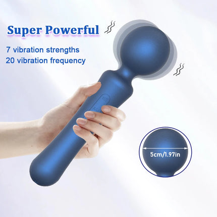 Powerful Huge Head Vibrator for Female Masturbation Orgasm AV Magic Wand Massager Nipple Clitoris Stimulator Sex Toys for Woman