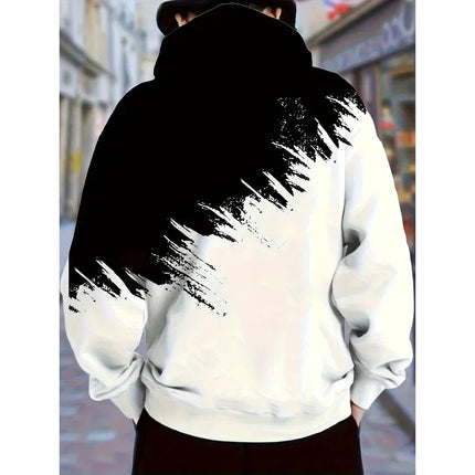 Casual and fashionable men's hoodie and kangaroo pocket casual long-sleeved hoodie for outdoor use