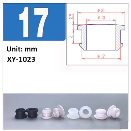 Black Silicone Rubber Snap-on Grommet Hole Plugs End Caps Bung Wire Cable Protect Bush 4.5mm-30mm