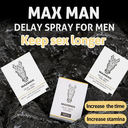 10pcs Male Delay Wipes Natural Wet Tissue Lasting Long Penis Wipes Enlargement Harder Anti Premature Ejaculation External Use