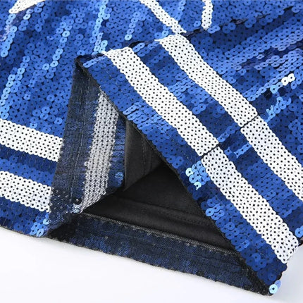 2025 New Cowboy Baseball Football Game Female Tops Sequin Women Jersey Dress