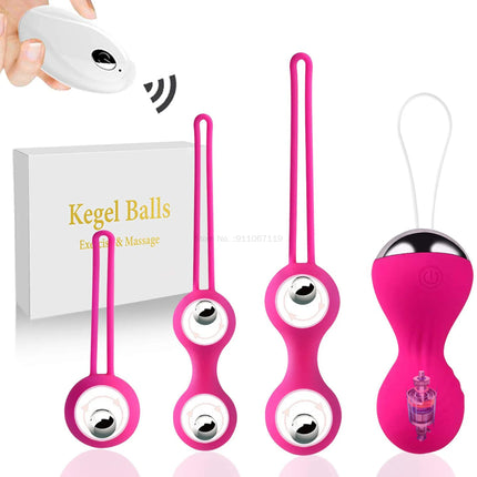 Female Shrinking Ball Vibrating Kegel Balls Silicone Smart Ball Vagina Tighten Exercise Machine Sex Toys for Women Adult Games