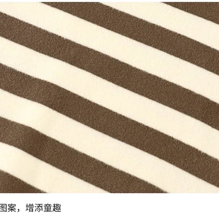 Spring Autumn New Children Casual T Shirt Loose Kids Striped T Shirts Soft Warm Tee Boys Girls Long Sleeve Tops Baby Clothes
