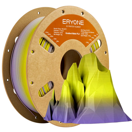 ERYONE 1KG/3K/5KG PLA Matte Gradient Rainbow 3D Printer Filament 1.75 +/- 0.03mm, PLA Matte Multicolor Filament PLA 1KG/3K/5KG