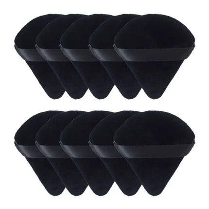10/20Pcs Triangle Velvet Powder Puff Pizza Flours Mini Face Makeup sponge Cosmetics Washable Lightweight Makeup Tool