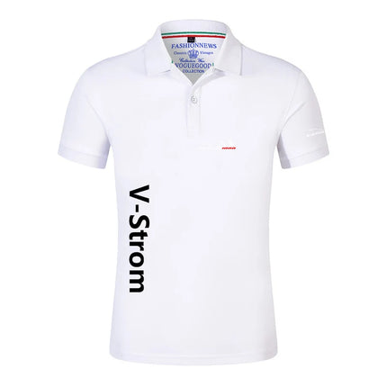 2024 Motorcycle Vstrom 650 V Strom Men's New Autumn Casual Polo Shirt Comfortable T-shirt High Quality Breathable Short Sleeve Top