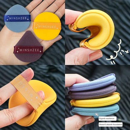 3Pcs Makeup Sponge Puff Set Soft Cotton Face Base Cushion Puffs Washable Velvet Makeup Puff Concealer Foundation Cosmetics Tools